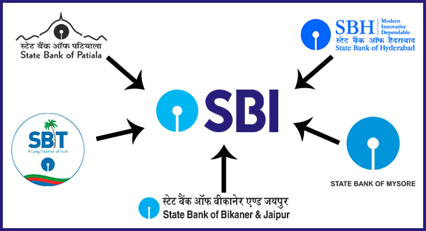 sbi merged bank