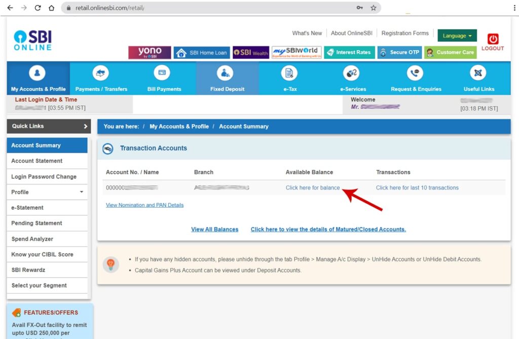 How to Check SBI Account Balance on Internet Banking