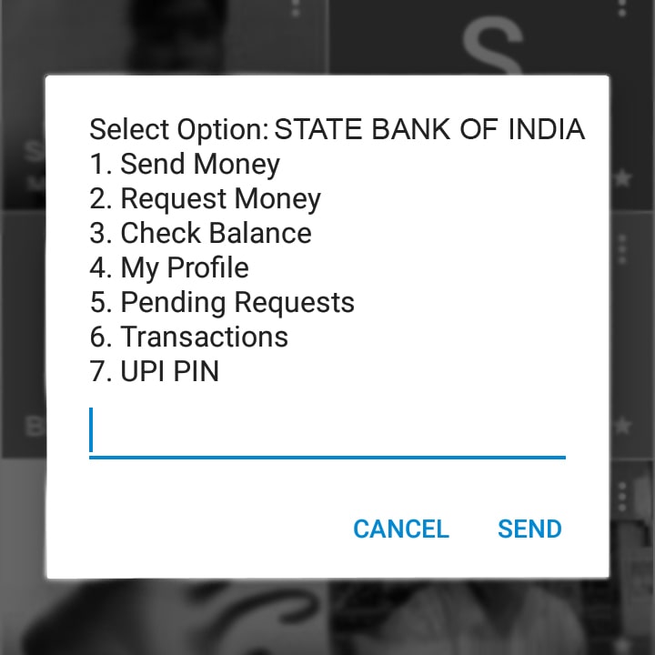 SBI Balance Check via USSD Code