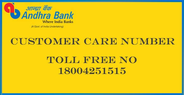 Andhara Bank Customer Care Number