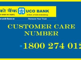 UCO Bank Customer Care Number