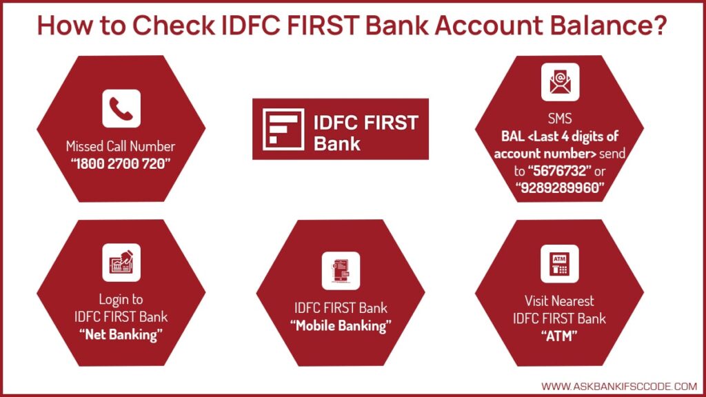 How to Check IDFC FIRST Bank Account Balance