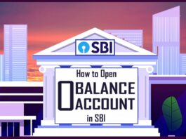 how to open zero balance account in sbi