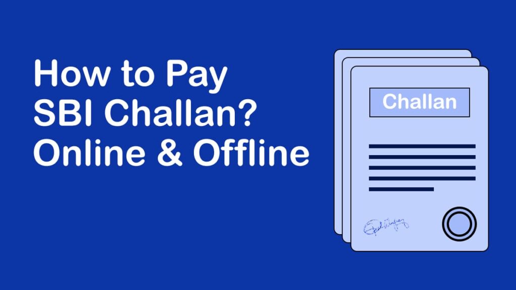 how to pay SBI Challan online & offline