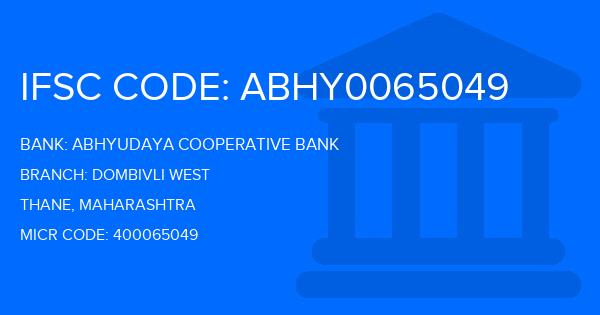 Abhyudaya Cooperative Bank Dombivli West Branch IFSC Code