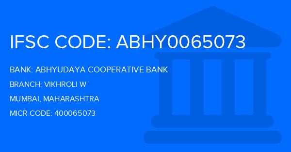 Abhyudaya Cooperative Bank Vikhroli W Branch IFSC Code
