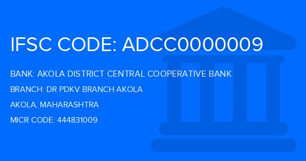 Akola District Central Cooperative Bank Dr Pdkv Branch Akola Branch IFSC Code