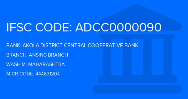 Akola District Central Cooperative Bank Ansing Branch