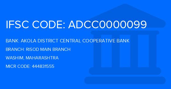Akola District Central Cooperative Bank Risod Main Branch