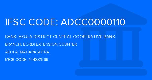Akola District Central Cooperative Bank Bordi Extension Counter Branch IFSC Code