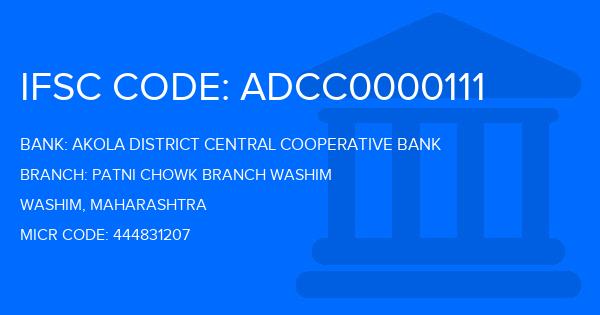 Akola District Central Cooperative Bank Patni Chowk Branch Washim Branch IFSC Code