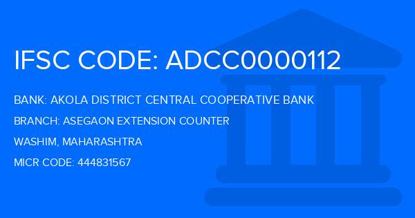 Akola District Central Cooperative Bank Asegaon Extension Counter Branch IFSC Code