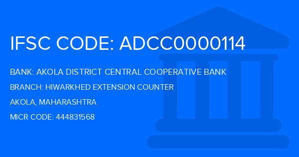Akola District Central Cooperative Bank Hiwarkhed Extension Counter Branch IFSC Code