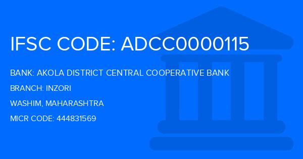 Akola District Central Cooperative Bank Inzori Branch IFSC Code
