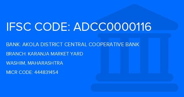 Akola District Central Cooperative Bank Karanja Market Yard Branch IFSC Code