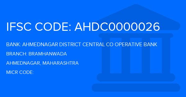 Ahmednagar District Central Co Operative Bank Bramhanwada Branch IFSC Code