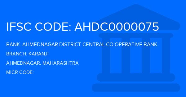 Ahmednagar District Central Co Operative Bank Karanji Branch IFSC Code