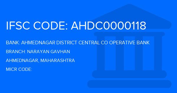 Ahmednagar District Central Co Operative Bank Narayan Gavhan Branch IFSC Code