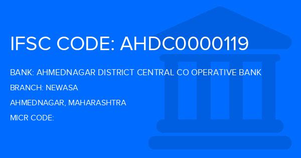 Ahmednagar District Central Co Operative Bank Newasa Branch IFSC Code