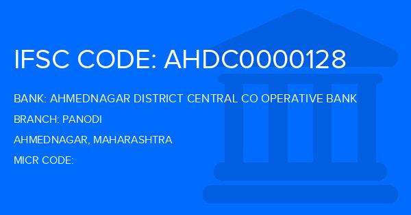 Ahmednagar District Central Co Operative Bank Panodi Branch IFSC Code
