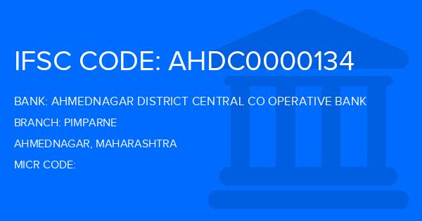 Ahmednagar District Central Co Operative Bank Pimparne Branch IFSC Code