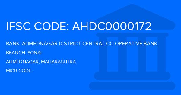 Ahmednagar District Central Co Operative Bank Sonai Branch IFSC Code