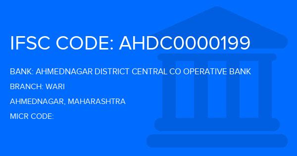 Ahmednagar District Central Co Operative Bank Wari Branch IFSC Code