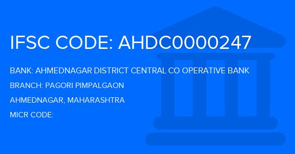 Ahmednagar District Central Co Operative Bank Pagori Pimpalgaon Branch IFSC Code