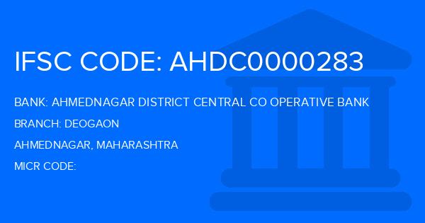 Ahmednagar District Central Co Operative Bank Deogaon Branch IFSC Code