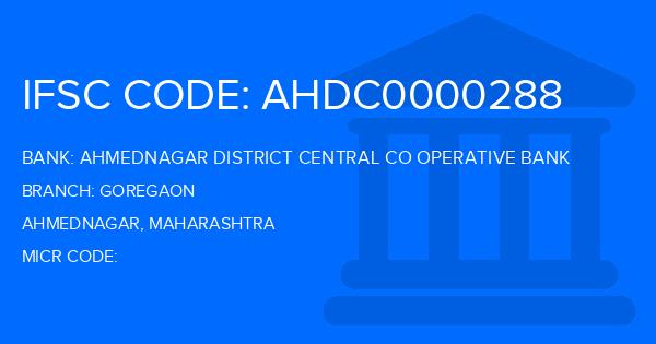Ahmednagar District Central Co Operative Bank Goregaon Branch IFSC Code