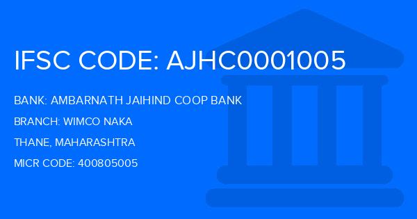 Ambarnath Jaihind Coop Bank Wimco Naka Branch IFSC Code