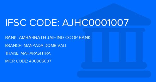 Ambarnath Jaihind Coop Bank Manpada Dombivali Branch IFSC Code