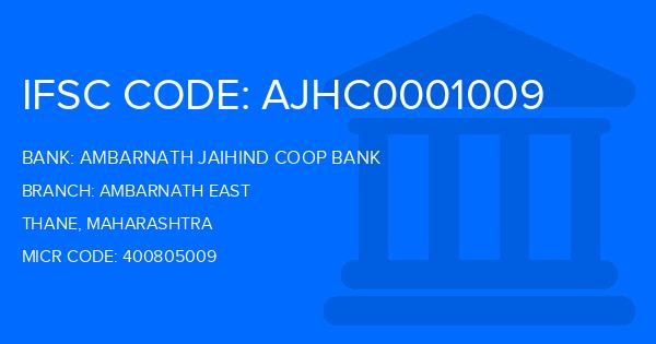 Ambarnath Jaihind Coop Bank Ambarnath East Branch IFSC Code