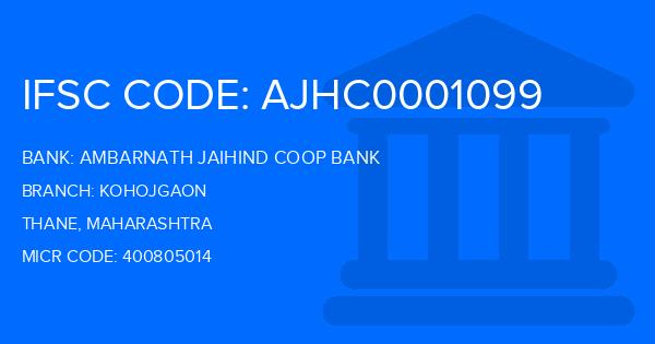 Ambarnath Jaihind Coop Bank Kohojgaon Branch IFSC Code
