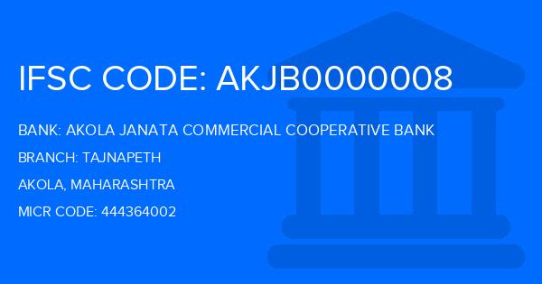 Akola Janata Commercial Cooperative Bank Tajnapeth Branch IFSC Code
