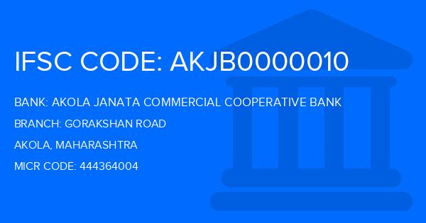 Akola Janata Commercial Cooperative Bank Gorakshan Road Branch IFSC Code