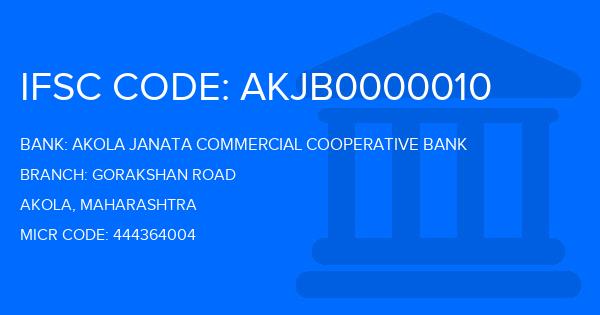 Akola Janata Commercial Cooperative Bank Gorakshan Road Branch IFSC Code