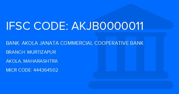 Akola Janata Commercial Cooperative Bank Murtizapur Branch IFSC Code