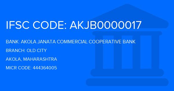 Akola Janata Commercial Cooperative Bank Old City Branch IFSC Code