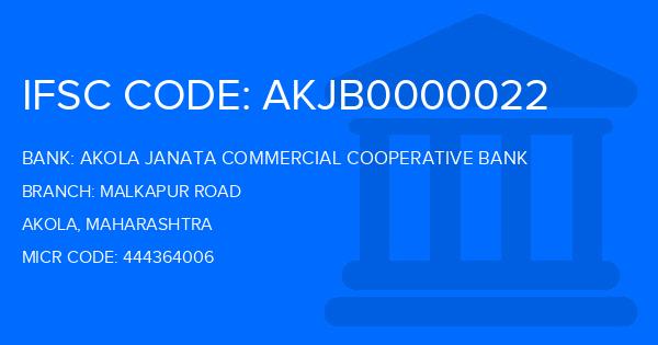 Akola Janata Commercial Cooperative Bank Malkapur Road Branch IFSC Code