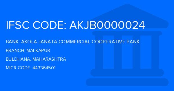 Akola Janata Commercial Cooperative Bank Malkapur Branch IFSC Code