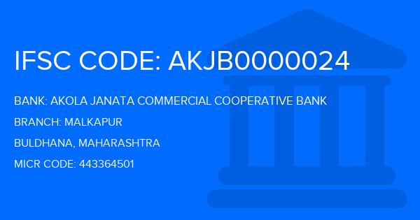 Akola Janata Commercial Cooperative Bank Malkapur Branch IFSC Code