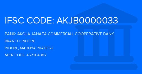 Akola Janata Commercial Cooperative Bank Indore Branch IFSC Code