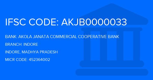 Akola Janata Commercial Cooperative Bank Indore Branch IFSC Code