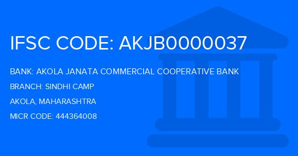 Akola Janata Commercial Cooperative Bank Sindhi Camp Branch IFSC Code