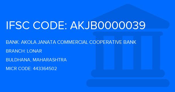 Akola Janata Commercial Cooperative Bank Lonar Branch IFSC Code