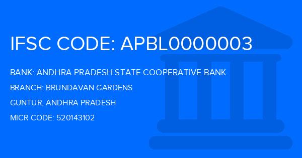 Andhra Pradesh State Cooperative Bank Brundavan Gardens Branch IFSC Code