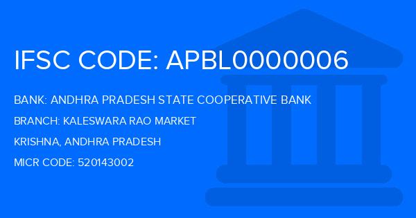 Andhra Pradesh State Cooperative Bank Kaleswara Rao Market Branch IFSC Code
