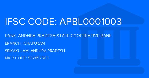 Andhra Pradesh State Cooperative Bank Ichapuram Branch IFSC Code