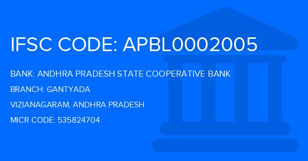 Andhra Pradesh State Cooperative Bank Gantyada Branch IFSC Code